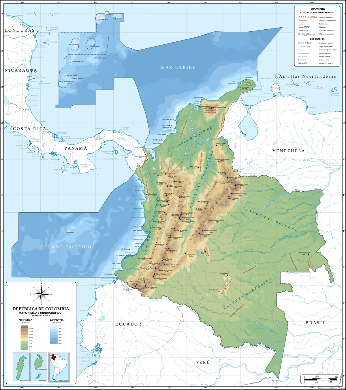 hecho historico mas importante de la fisiografia de colombia - Cómo es la geografía física en Colombia