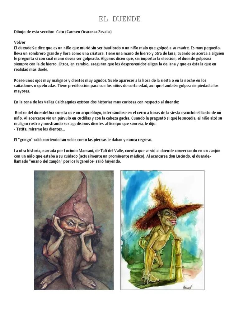 el duende historia real caracteristicas - Cómo se describe el duende