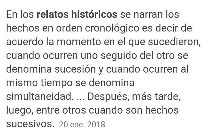 la historia no es una sucesion de hech hechos reales - Cómo se le llama a una historia que no es real