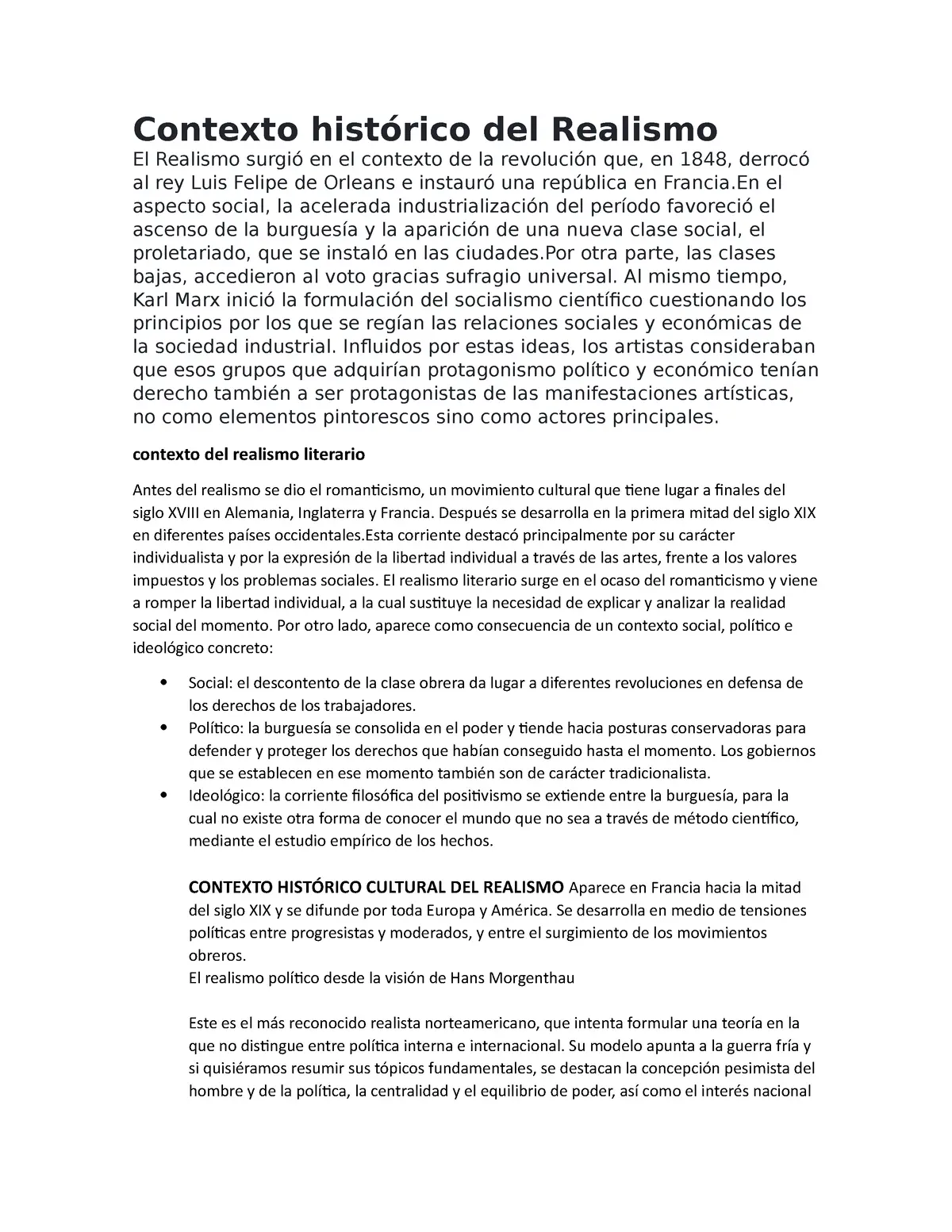 contexto historico relismo en colombia hechos culturales - Cuáles son las principales características del realismo