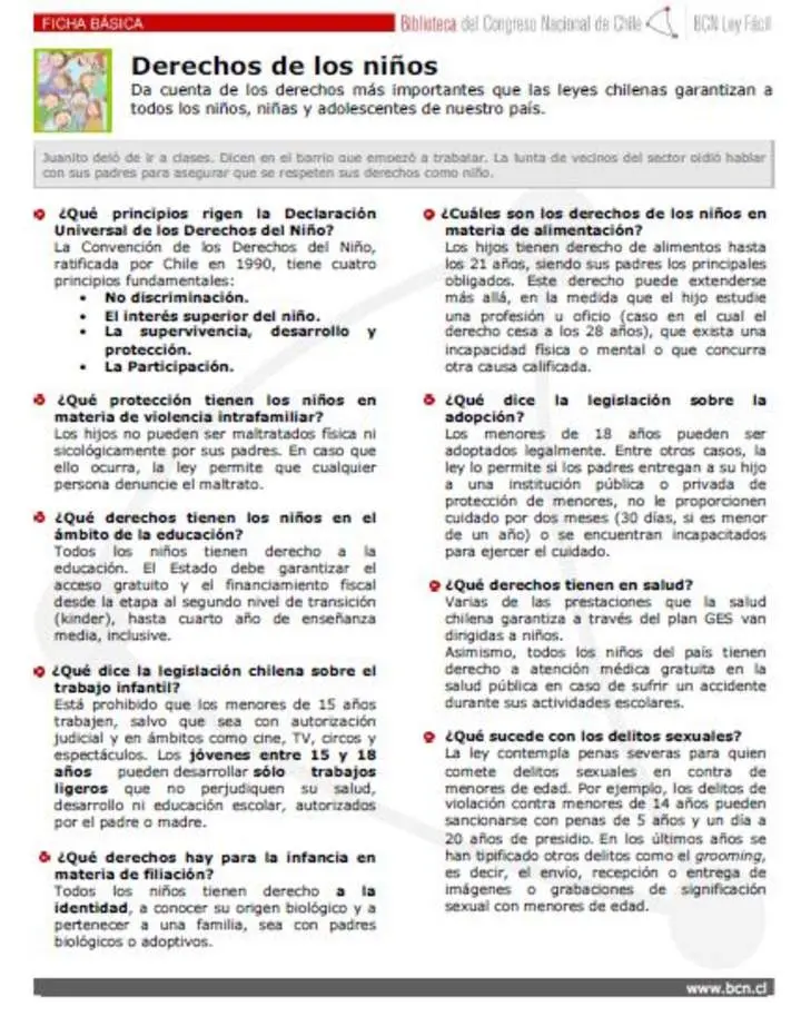 Los Derechos de los Niños en Chile: Un Recorrido Histórico - Cuáles son los 10 Derechos del Niño en Chile hechos historicos de los derechos de los niños chile - Cuáles son los 10 Derechos del Niño en Chile