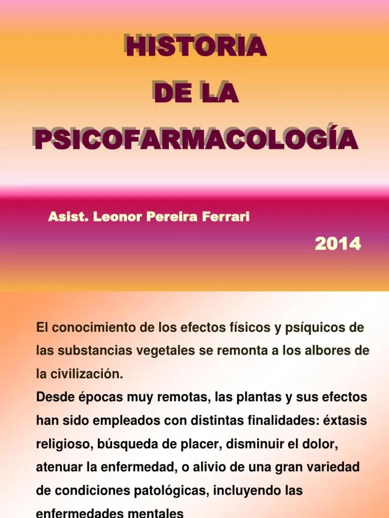 hechos historicos de psicofarmacologia - Cuándo surge la psicofarmacología