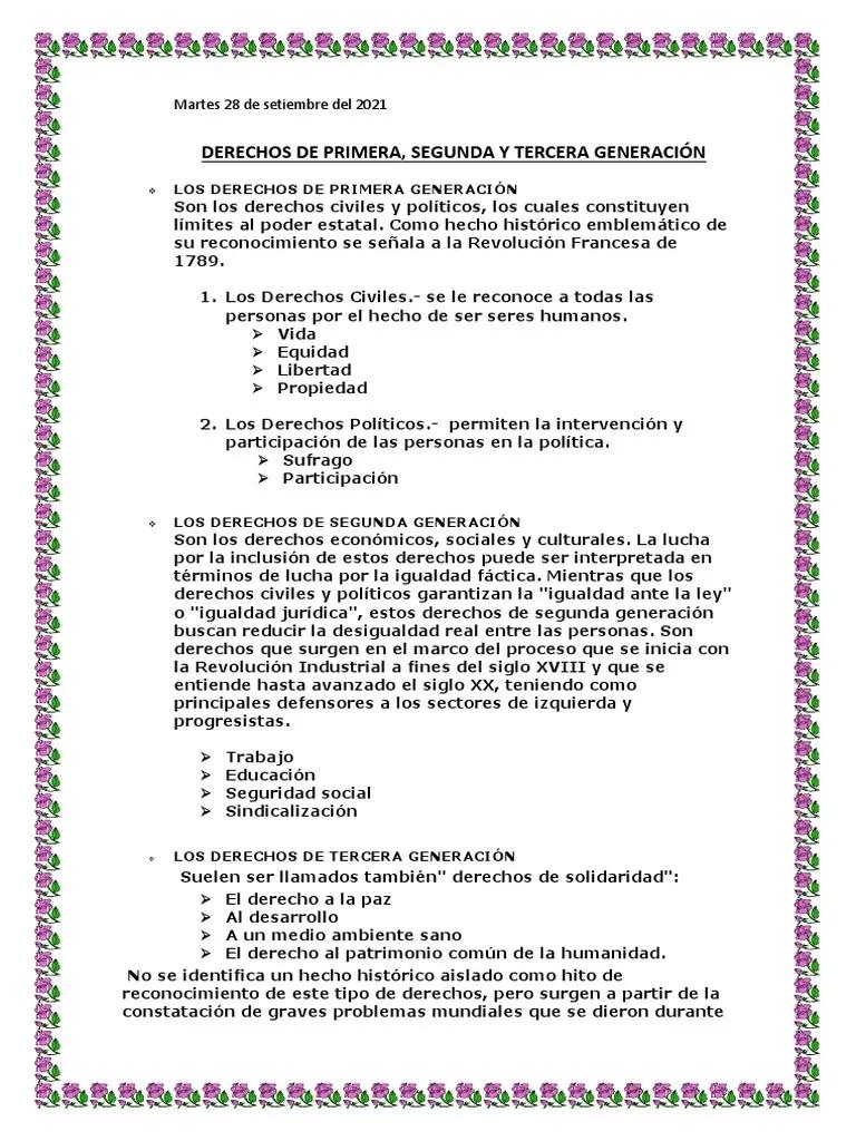 hechos social e historicos de la primera generacion - Cuando surgen las generaciones de los derechos humanos