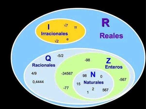 cuántos números reales hay en la historia - Cuántos tipos de números reales existen