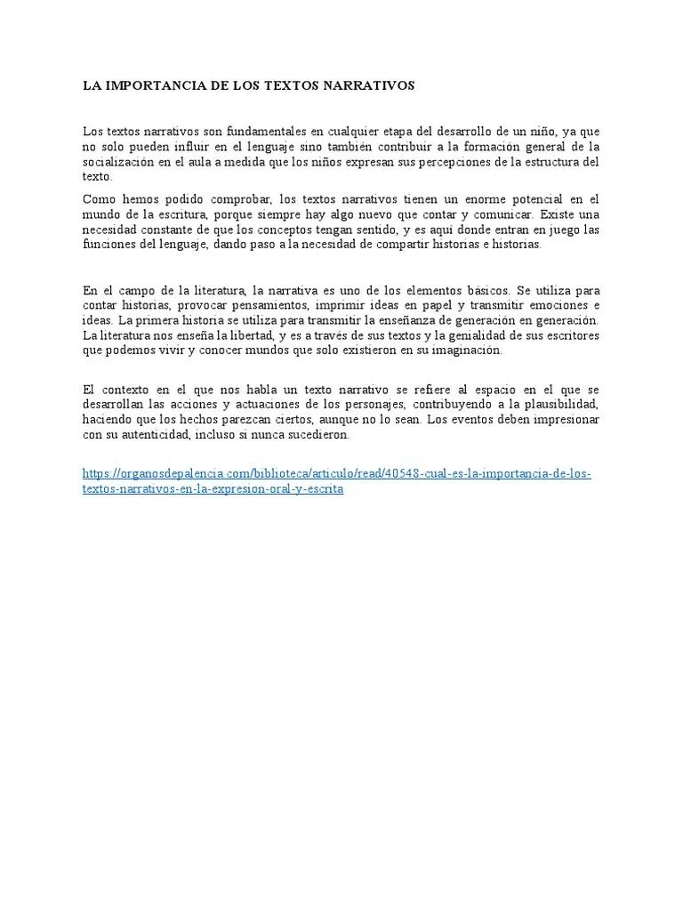la importancia de los textos con hechos reales - Por qué son importantes los tipos de narración