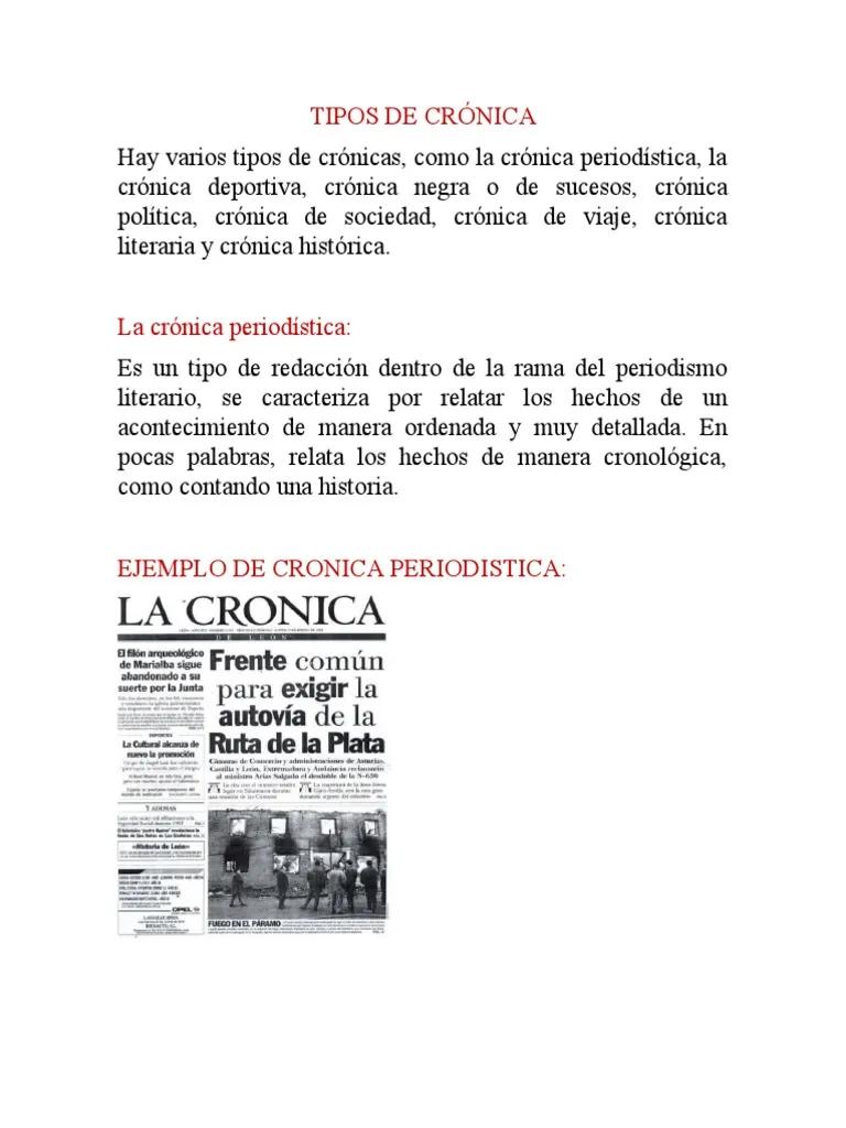 cronica de un hecho historico concepto - Qué características tiene la crónica historica