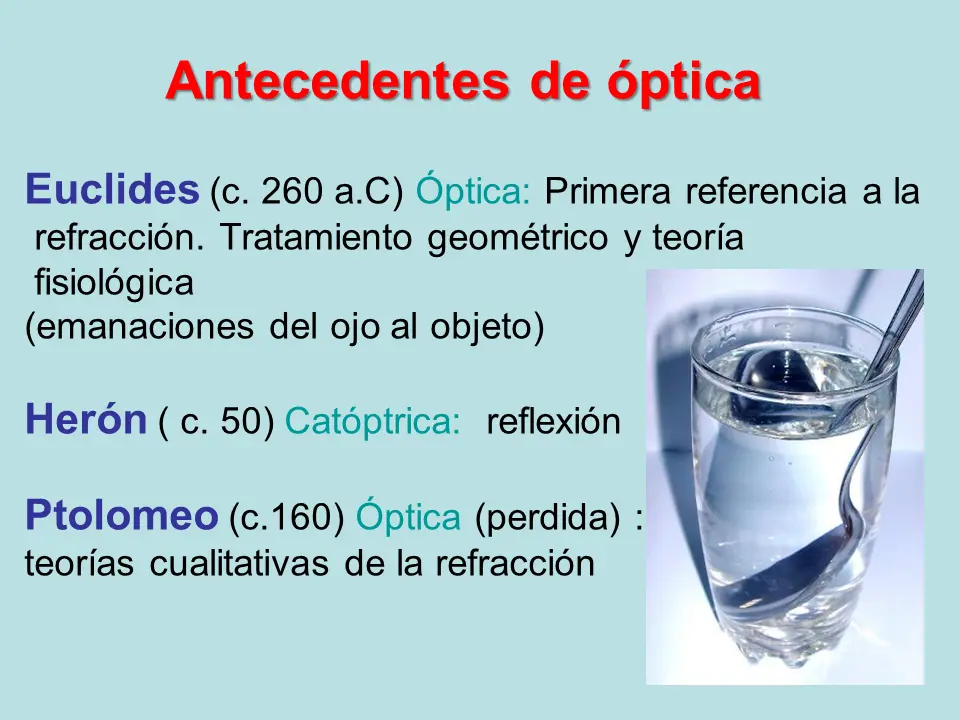 hechos historicos de la optica - Qué es óptica y su desarrollo histórico