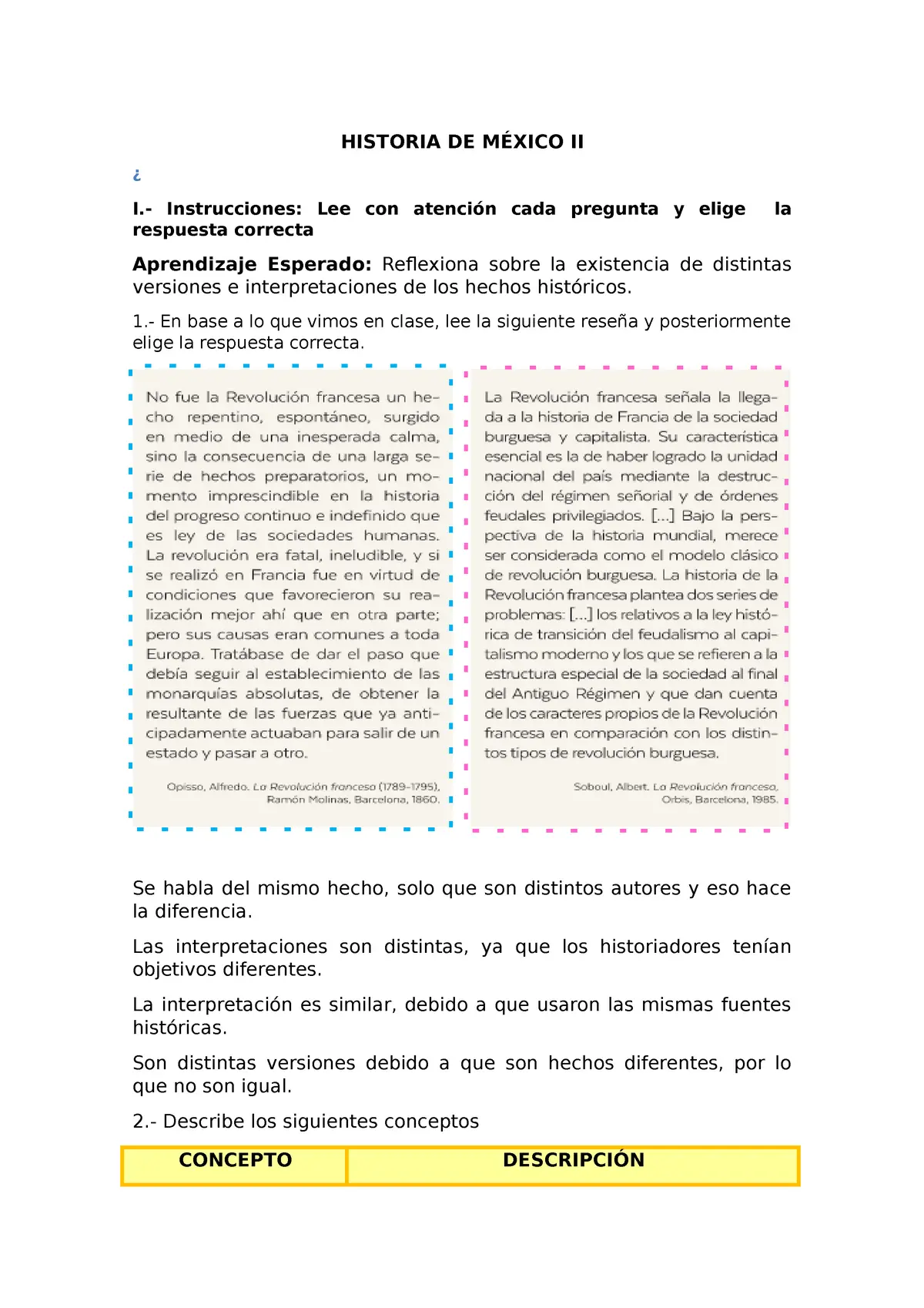 cuestionarios de historia sobre hechos historicos - Qué es un cuestionario de una historia