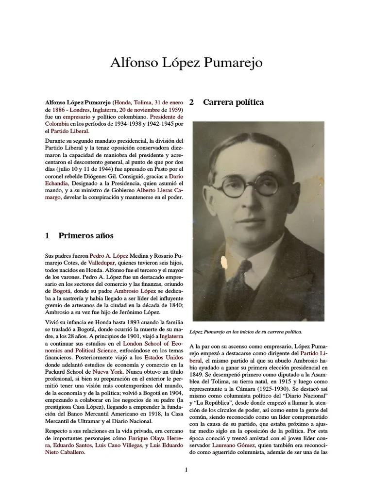 alfonso lopez pumarejo hechos historicos - Qué fue lo más importante que hizo Alfonso López