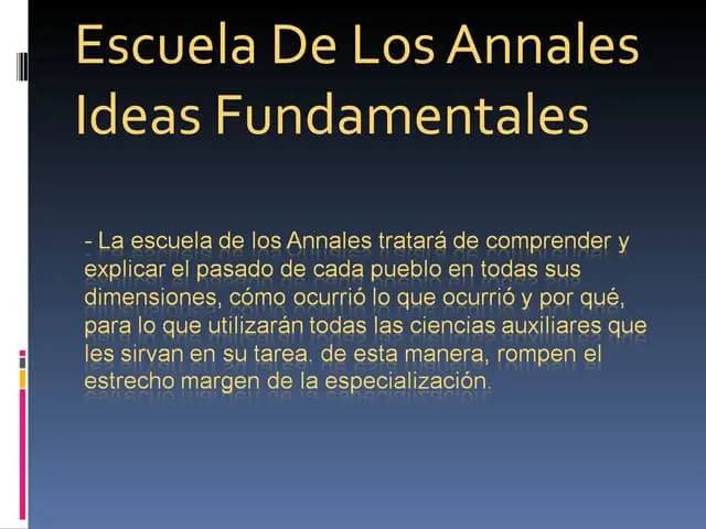 escuela de los annales y los hechos historicos - Qué significa en los anales de la historia