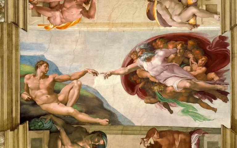 hecho historico en que se pinto la creacion de adam - Qué significa la pintura de las dos manos