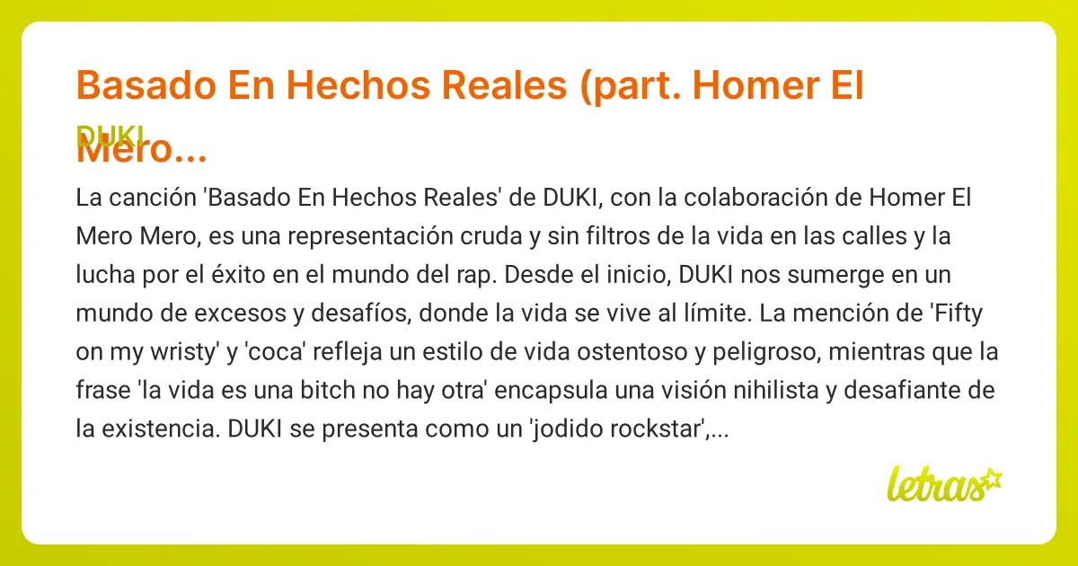 basada en hechos reales letra el mero - Quién canta el mero mero