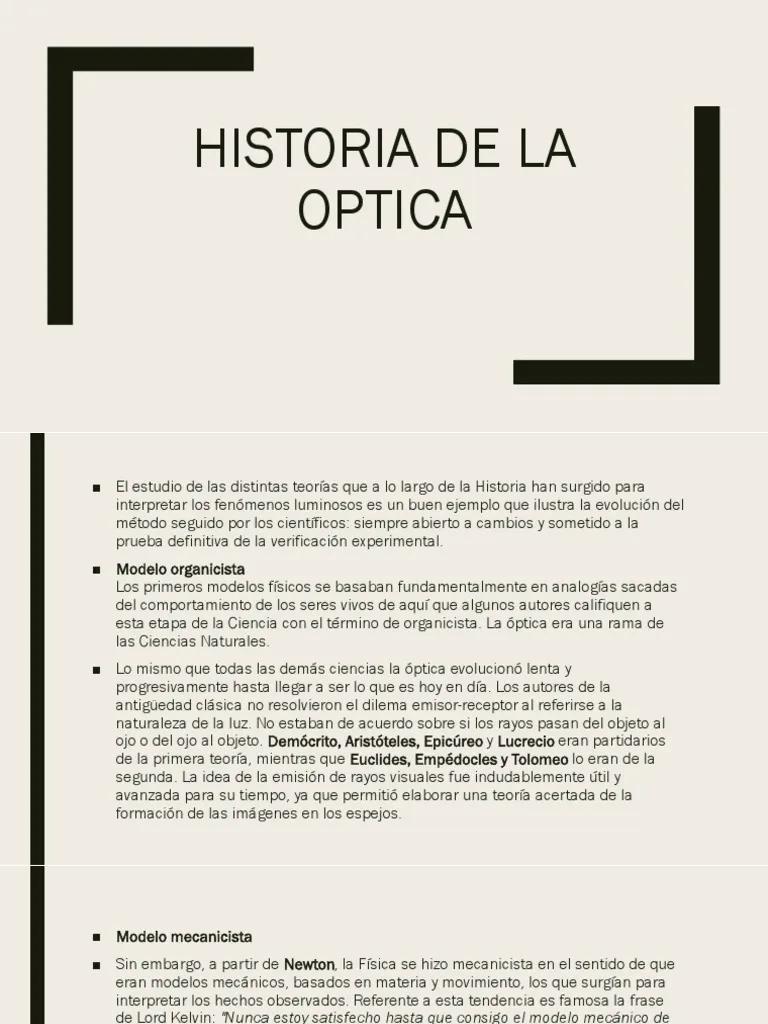 hechos historicos de la optica - Quién es el padre de la óptica